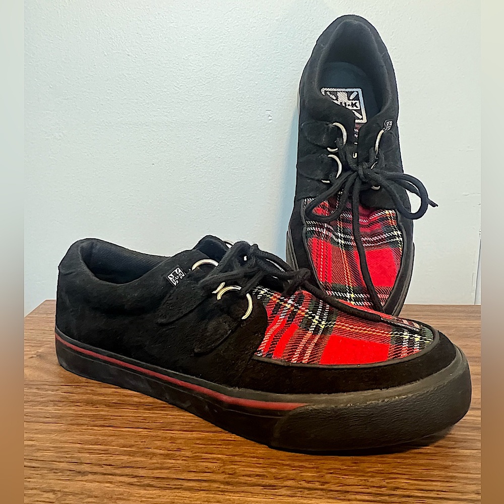 T.U.K Plaid Suede D Ring Creeper Sneaker *discontinued style*